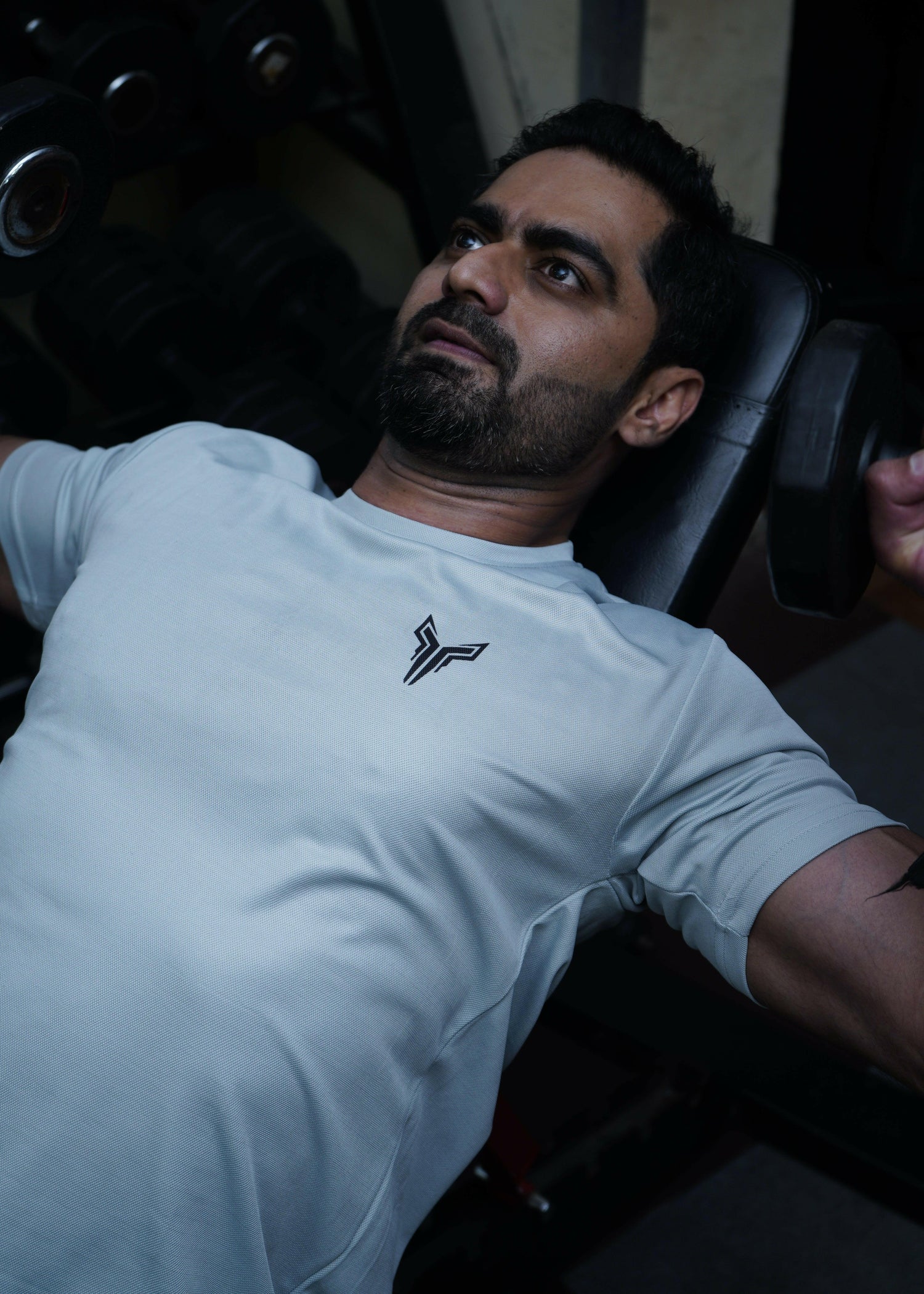 Men’s Light Gray Moisture-Wicking Breathable Gym T-shirt for India – The Toxic Fitness The Toxic Fitness  The Toxic Fitness .